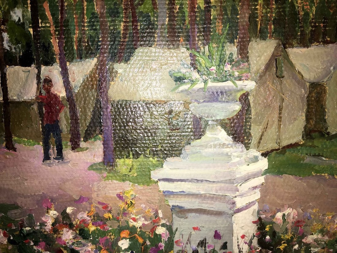 Tourist gathering oil painting Lednev Dmitry - 3