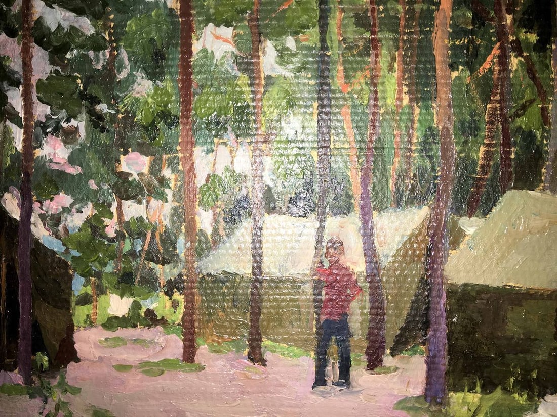 Tourist gathering oil painting Lednev Dmitry - 4