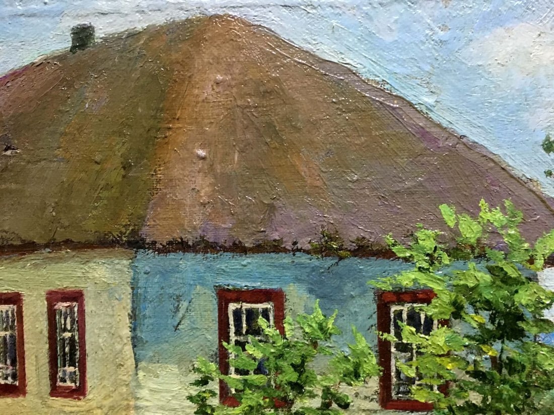 House in the village of Hoteni oil painting Lednev Edward Dmitrievich - 5