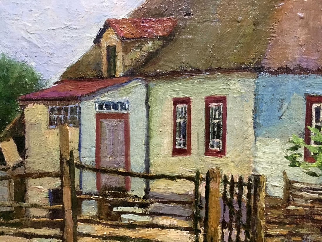 House in the village of Hoteni oil painting Lednev Edward Dmitrievich - 6