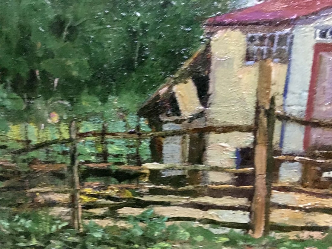 House in the village of Hoteni oil painting Lednev Edward Dmitrievich - 7