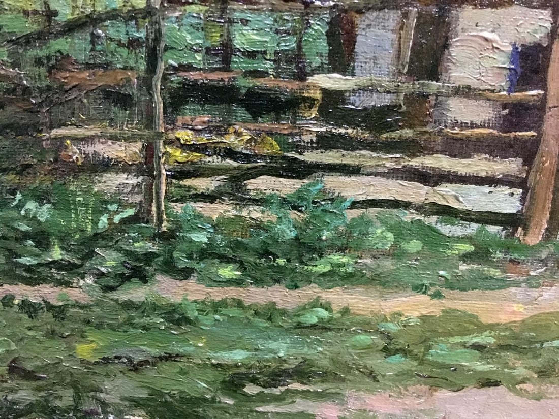 House in the village of Hoteni oil painting Lednev Edward Dmitrievich - 8