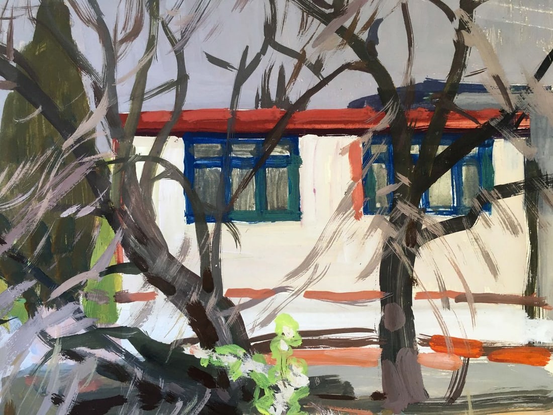 Gouache painting House on the outskirts Chernikov Vladimir Mikhailovich - 3