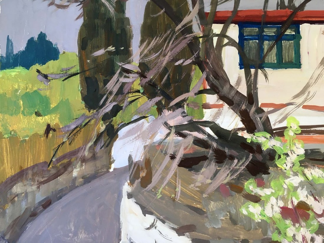 Gouache painting House on the outskirts Chernikov Vladimir Mikhailovich - 5