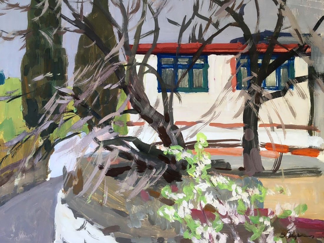 Gouache painting House on the outskirts Chernikov Vladimir Mikhailovich - 7