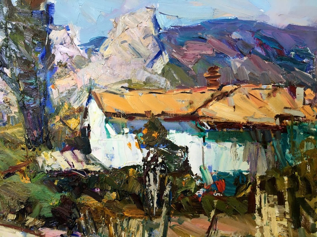 Oil painting Rural landscape Zaborovsky Leonid Alexandrovich - 5