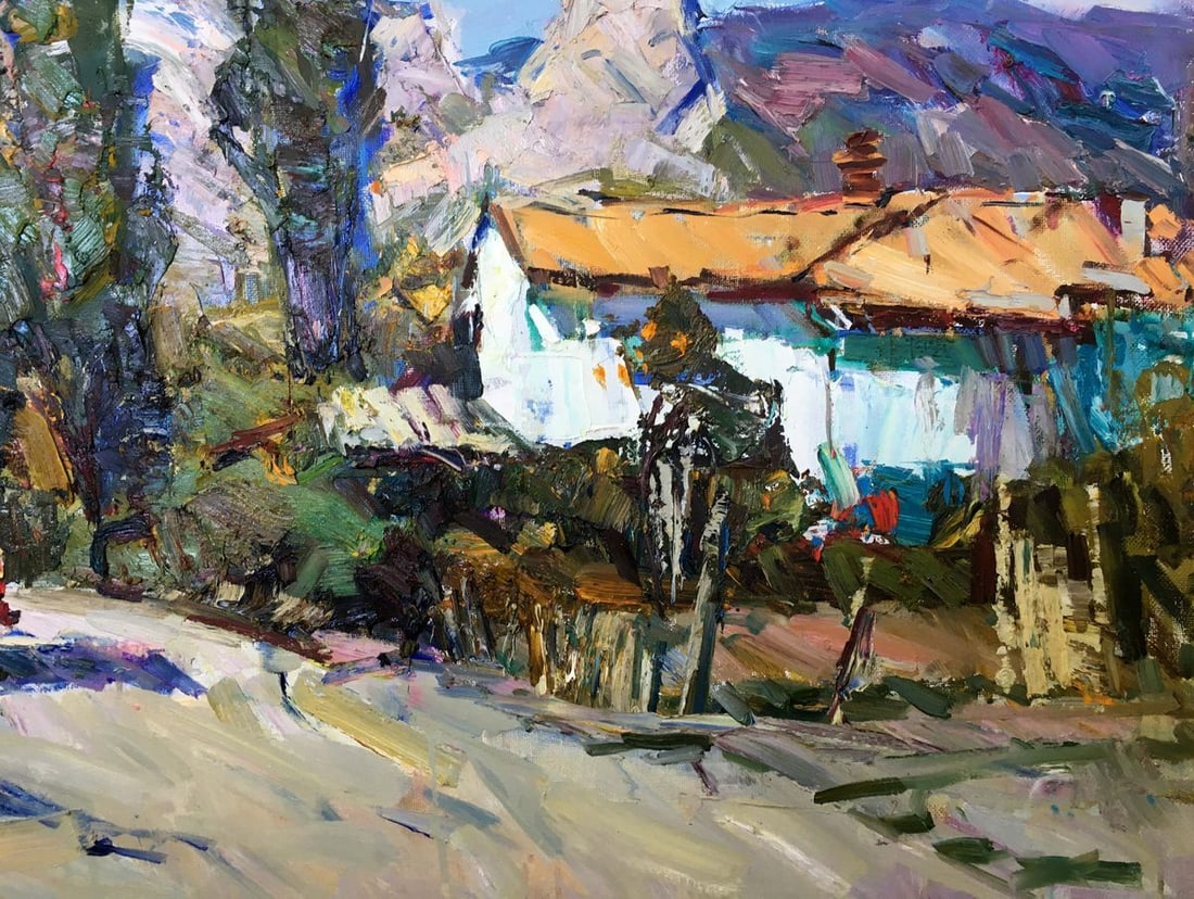 Oil painting Rural landscape Zaborovsky Leonid Alexandrovich - 6