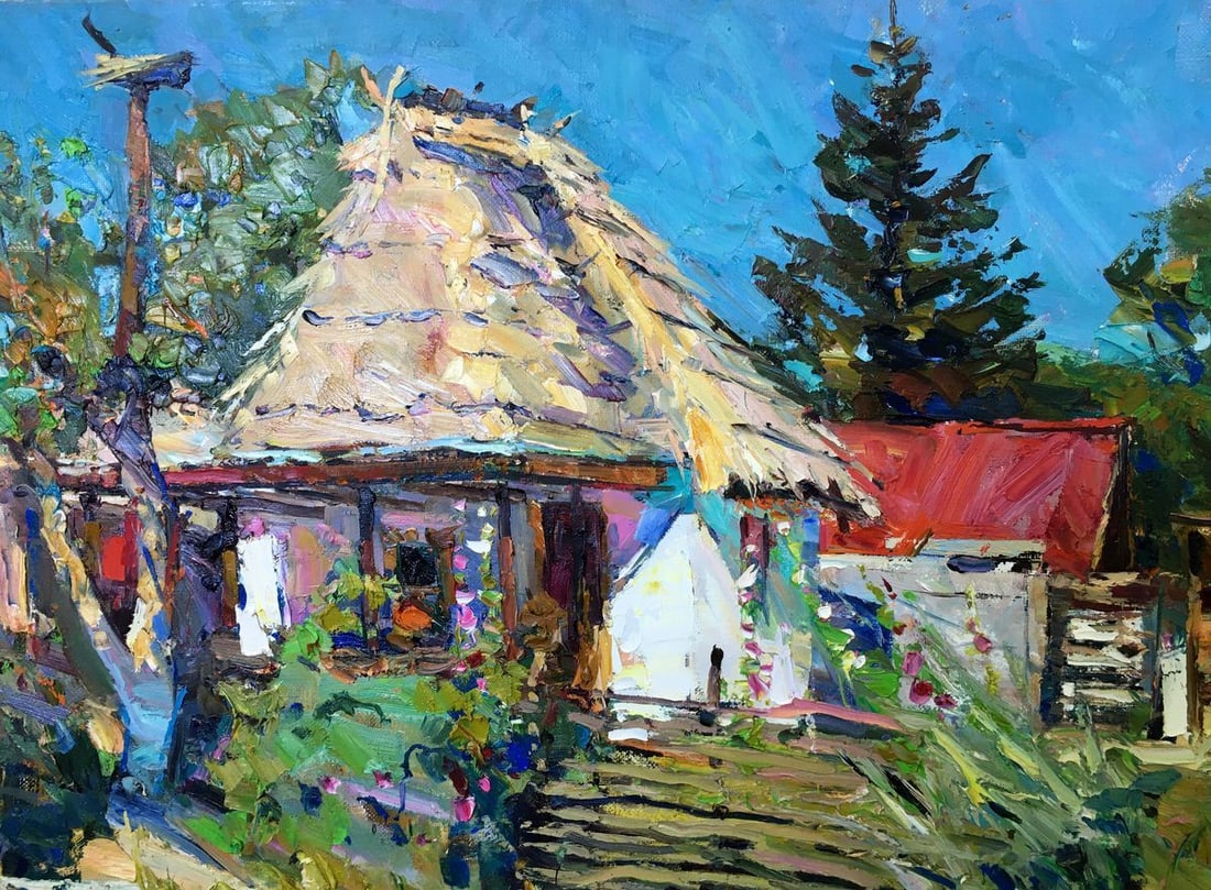 Oil painting Mallows bloom Zaborovsky Leonid Alexandrovich - 2