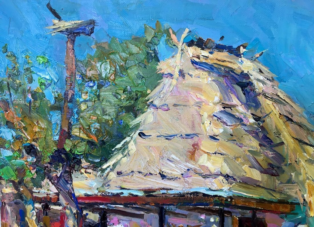 Oil painting Mallows bloom Zaborovsky Leonid Alexandrovich - 4