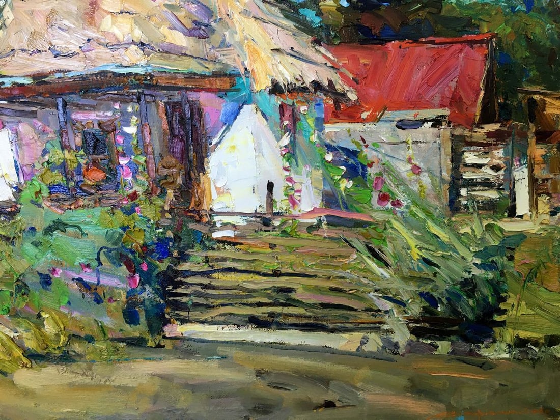 Oil painting Mallows bloom Zaborovsky Leonid Alexandrovich - 7