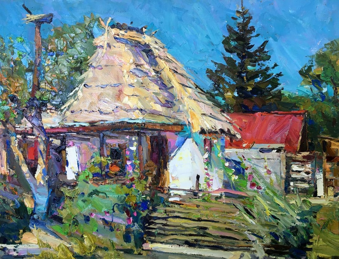 Oil painting Mallows bloom Zaborovsky Leonid Alexandrovich - 8
