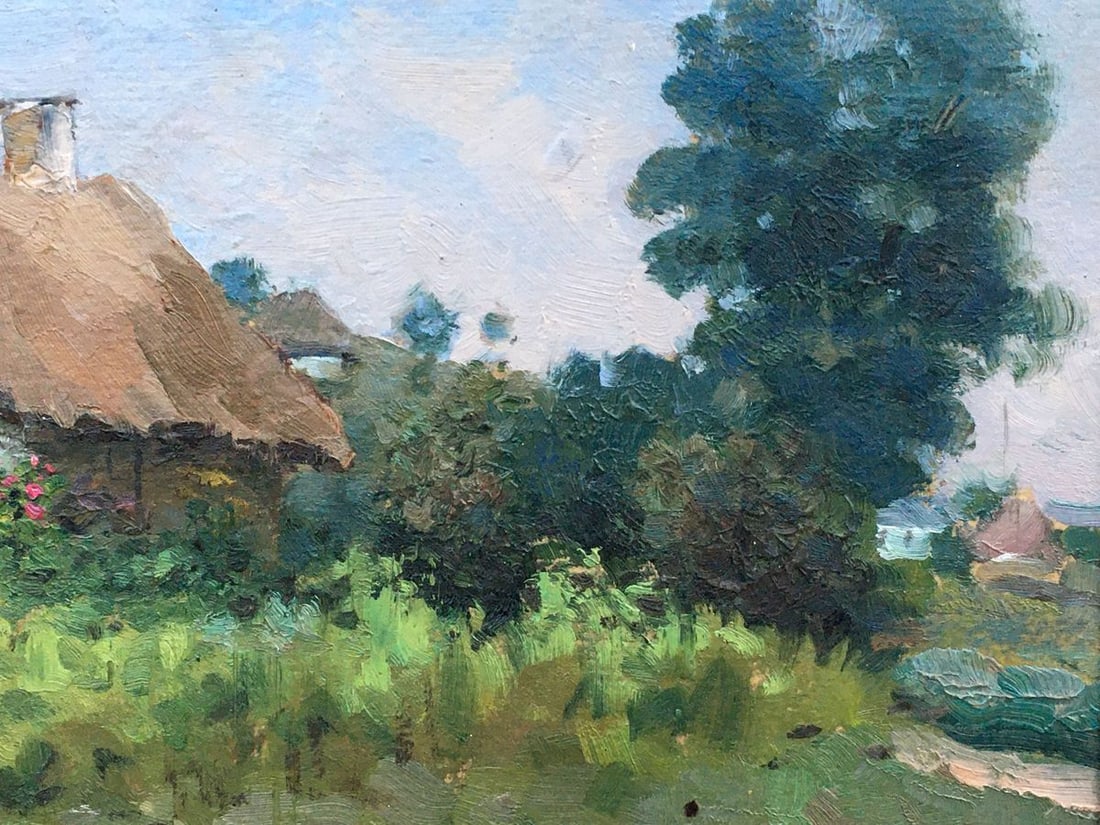 Oil painting Lonely woman's hut Tsyupka Ivan Kirillovich - 8