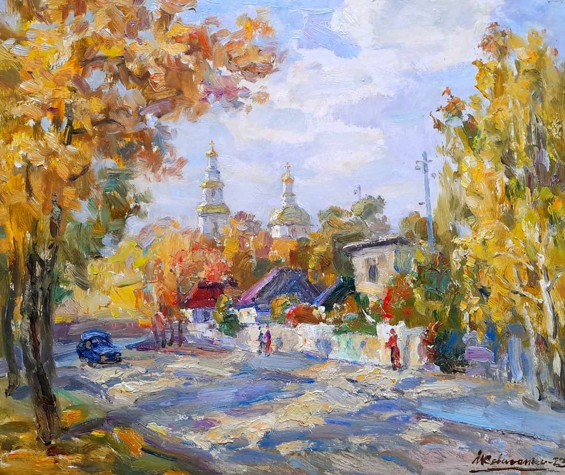 Oil painting City life Kovalenko Ivan Mikhailovich: Title: Oil painting City life Kovalenko Ivan Mikhailovich Description: Koval 189 *** ABOUT THIS PAINTING *** * TITLE: "City life" * ARTISTS: Kovalenko Ivan Mikhailovich * SIZE: 40x48 cm/'15.74x18.89