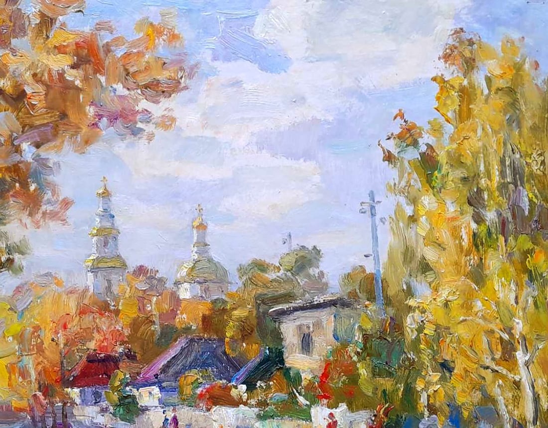 Oil painting City life Kovalenko Ivan Mikhailovich - 3