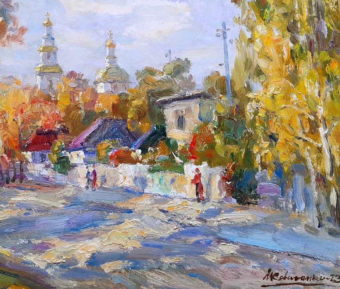 Oil painting City life Kovalenko Ivan Mikhailovich - 5