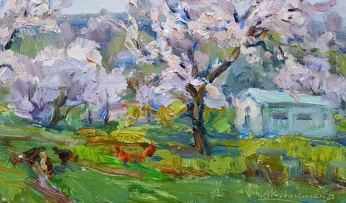 Oil painting Well in the yard Kovalenko Ivan Mikhailovich - 5