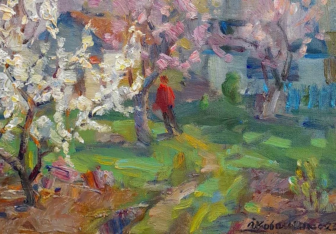 Oil painting Well in the yard Kovalenko Ivan Mikhailovich - 5