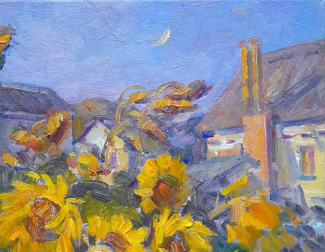 Oi painting Village life Kovalenko Ivan Mikhailovich - 3