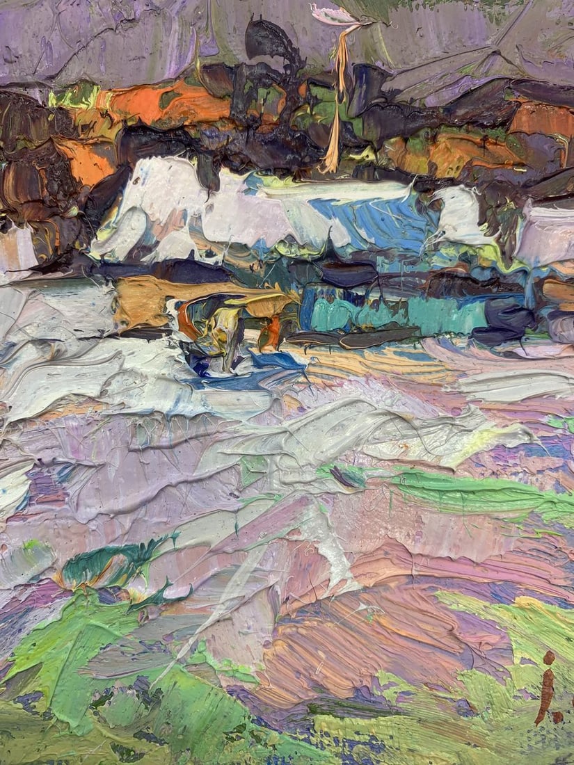 Oil painting On the edge of the village Kalenyuk Alex - 7
