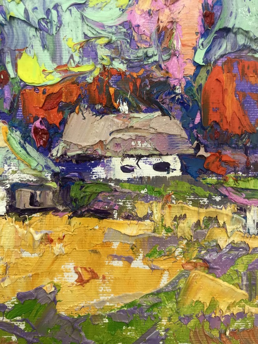 Oil painting Village edge Alex Kalenyuk - 11