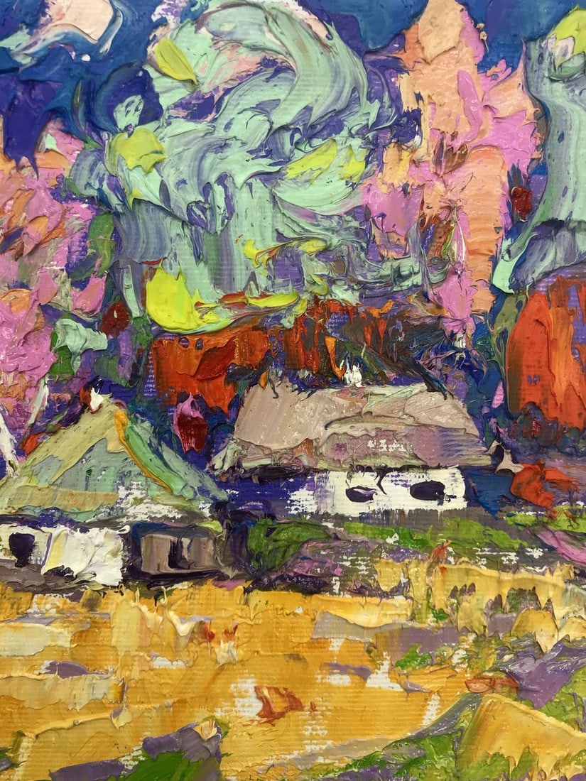 Oil painting Village edge Alex Kalenyuk - 8