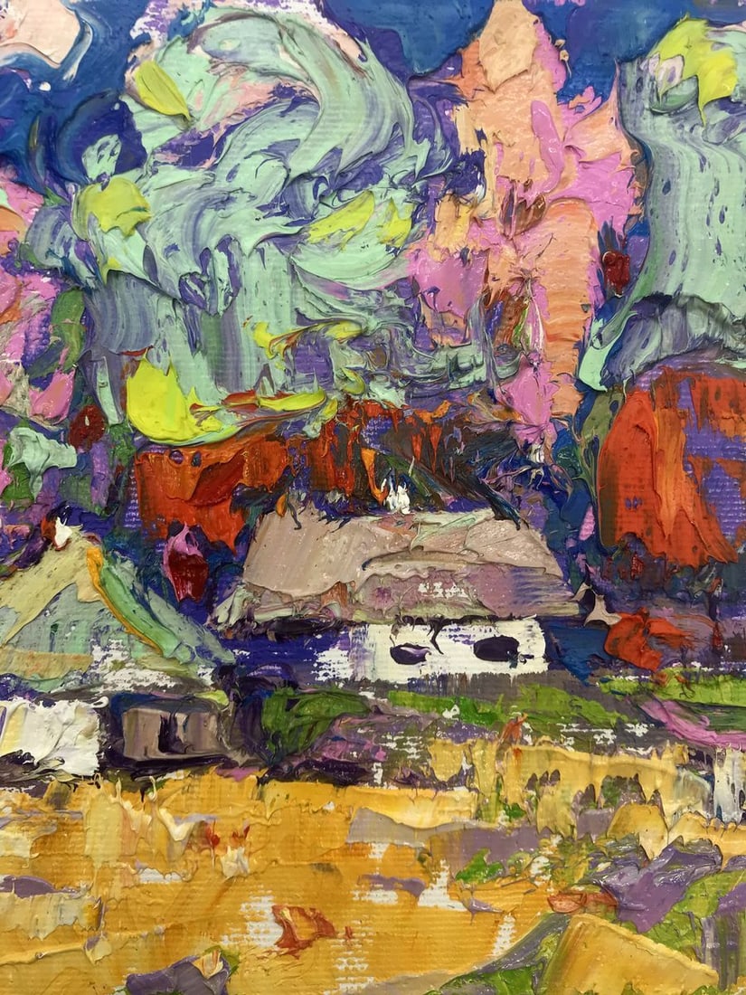 Oil painting Village edge Alex Kalenyuk - 9