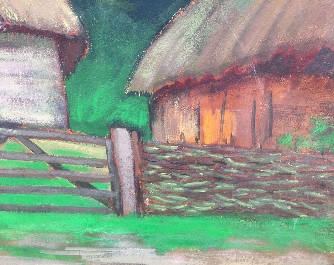 Gouache painting old houses Ivan Kirillovich Zyupka - 3