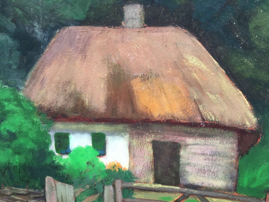Gouache painting old houses Ivan Kirillovich Zyupka - 4