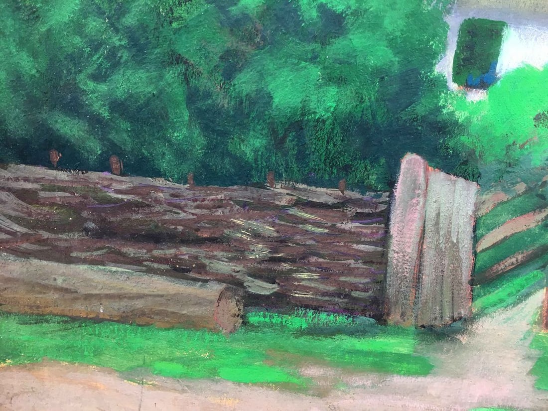Gouache painting old houses Ivan Kirillovich Zyupka - 7