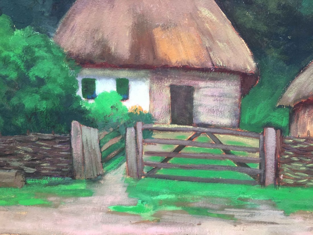 Gouache painting old houses Ivan Kirillovich Zyupka - 8