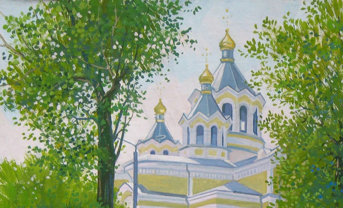 Acrylic painting May morning Kalebets Valery - 2