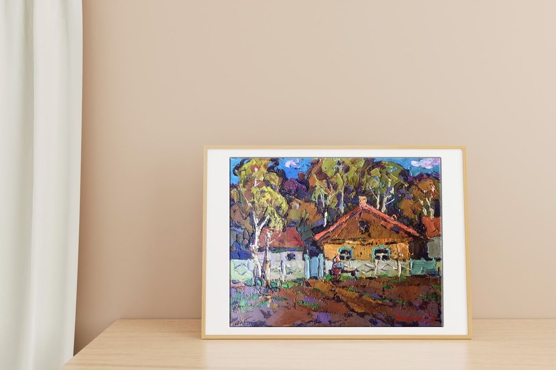 Oil painting Near the courtyard Kalenyuk Alex - 3