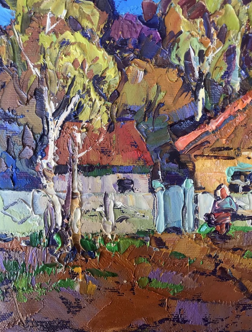 Oil painting Near the courtyard Kalenyuk Alex - 5
