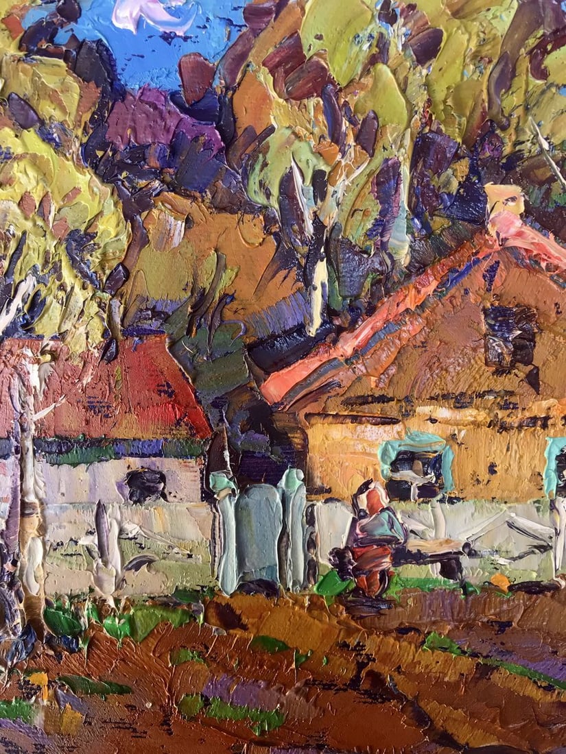 Oil painting Near the courtyard Kalenyuk Alex - 6