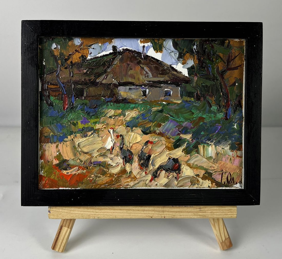 Oil painting Later in the evening in the village Oleksiy Ivanyuk: Title: Oil painting Later in the evening in the village Oleksiy Ivanyuk Description: AAA6443 *** ABOUT THIS PAINTING *** * TITLE: "Later in the evening in the village" * ARTISTS: Oleksiy Ivanyuk * SIZ