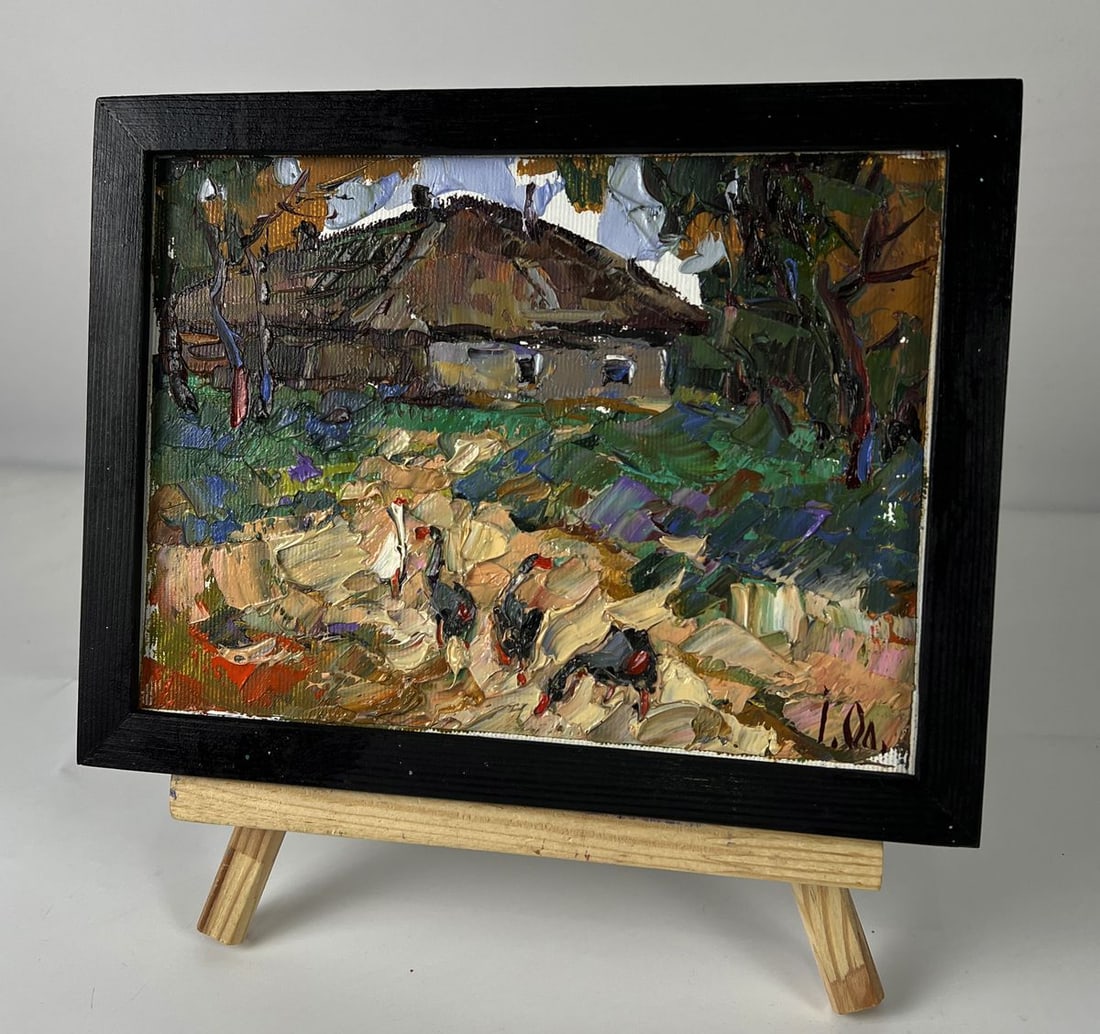 Oil painting Later in the evening in the village Oleksiy Ivanyuk - 2