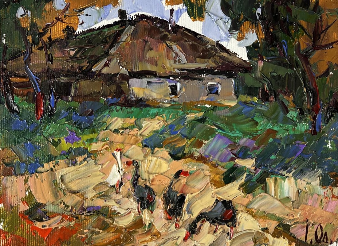 Oil painting Later in the evening in the village Oleksiy Ivanyuk - 3