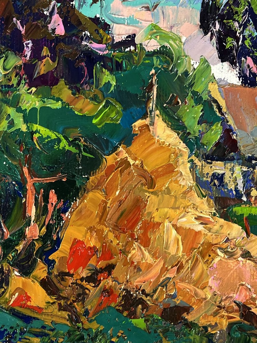 Oil painting The Goat in the Courtyard Oksana Ivanyuk - 5