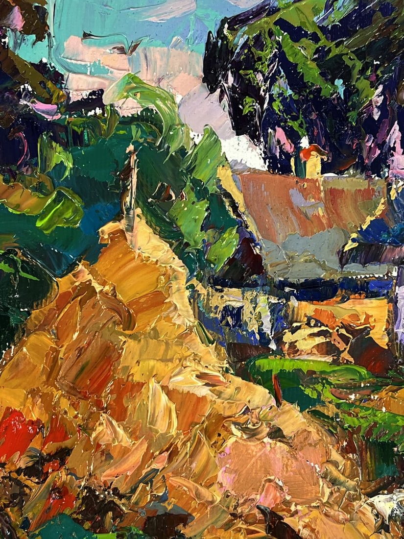 Oil painting The Goat in the Courtyard Oksana Ivanyuk - 6