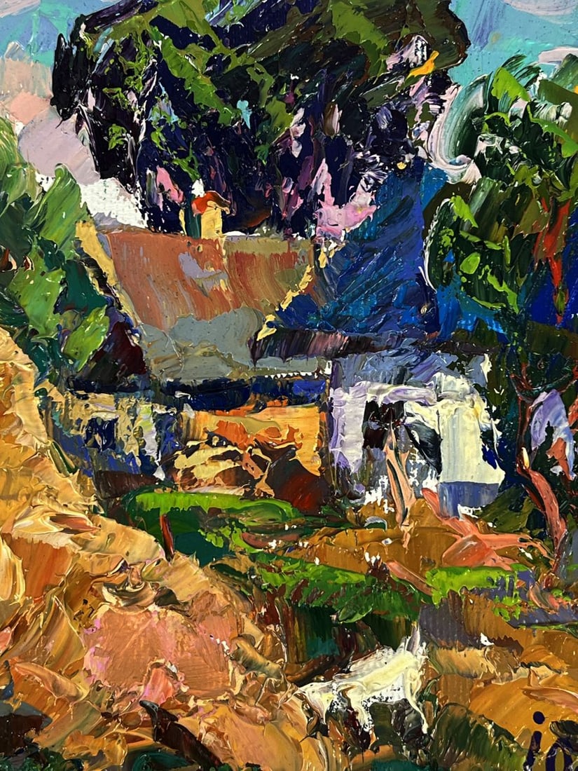 Oil painting The Goat in the Courtyard Oksana Ivanyuk - 9