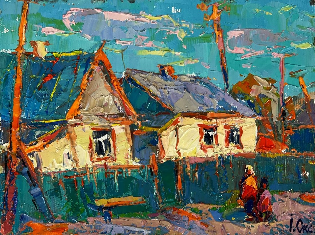 Oil painting A walk along the morning street Oksana Ivanyuk - 3