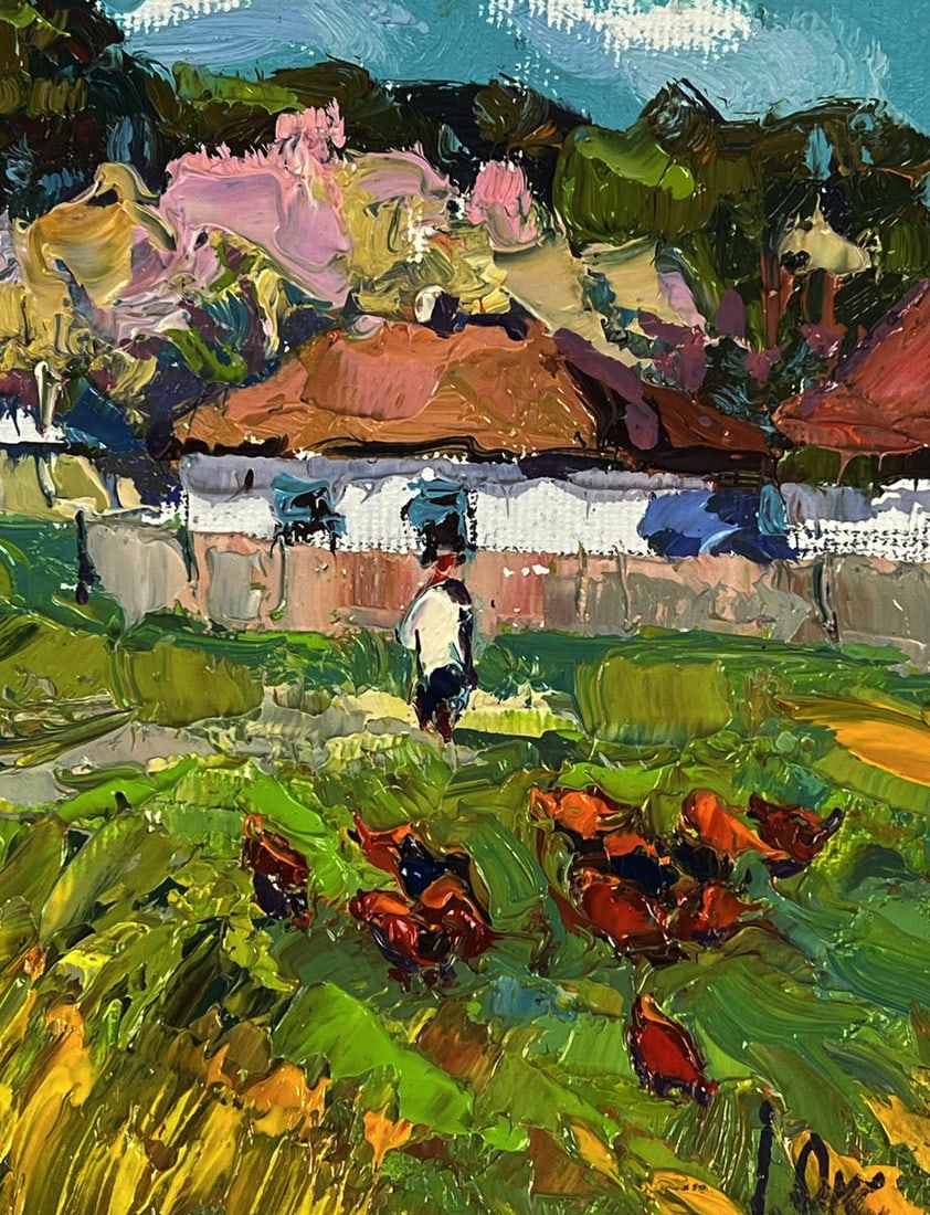 Oil painting The spring smell of the village Oksana Ivanyuk - 10