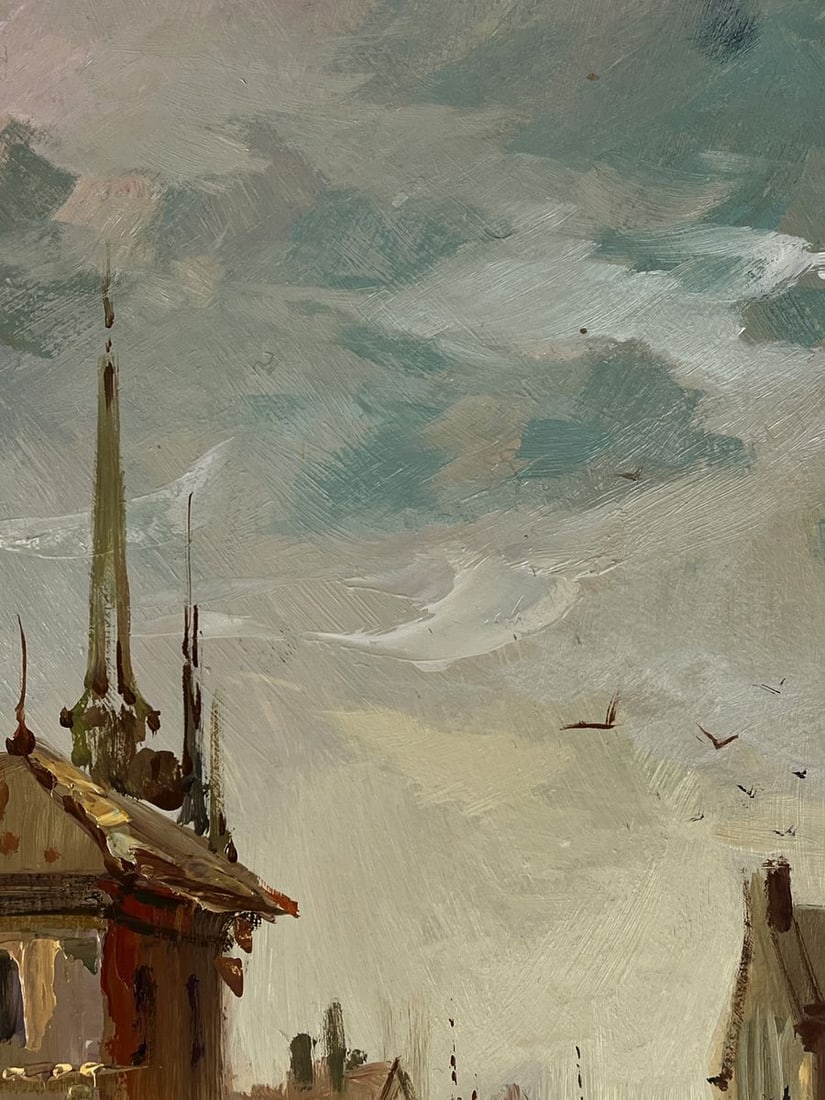 Oil painting The Venetian boat bay in the city Yuriy Suprunchuk - 4