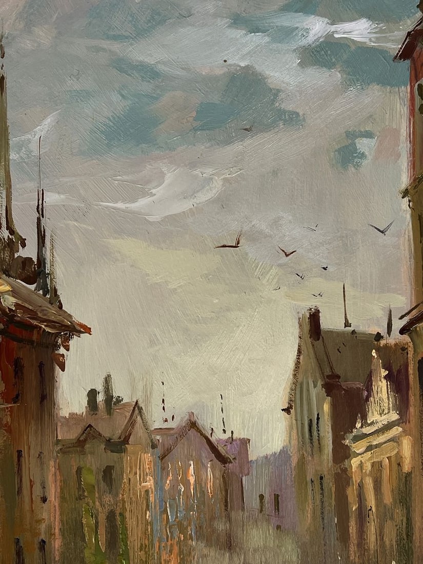 Oil painting The Venetian boat bay in the city Yuriy Suprunchuk - 6