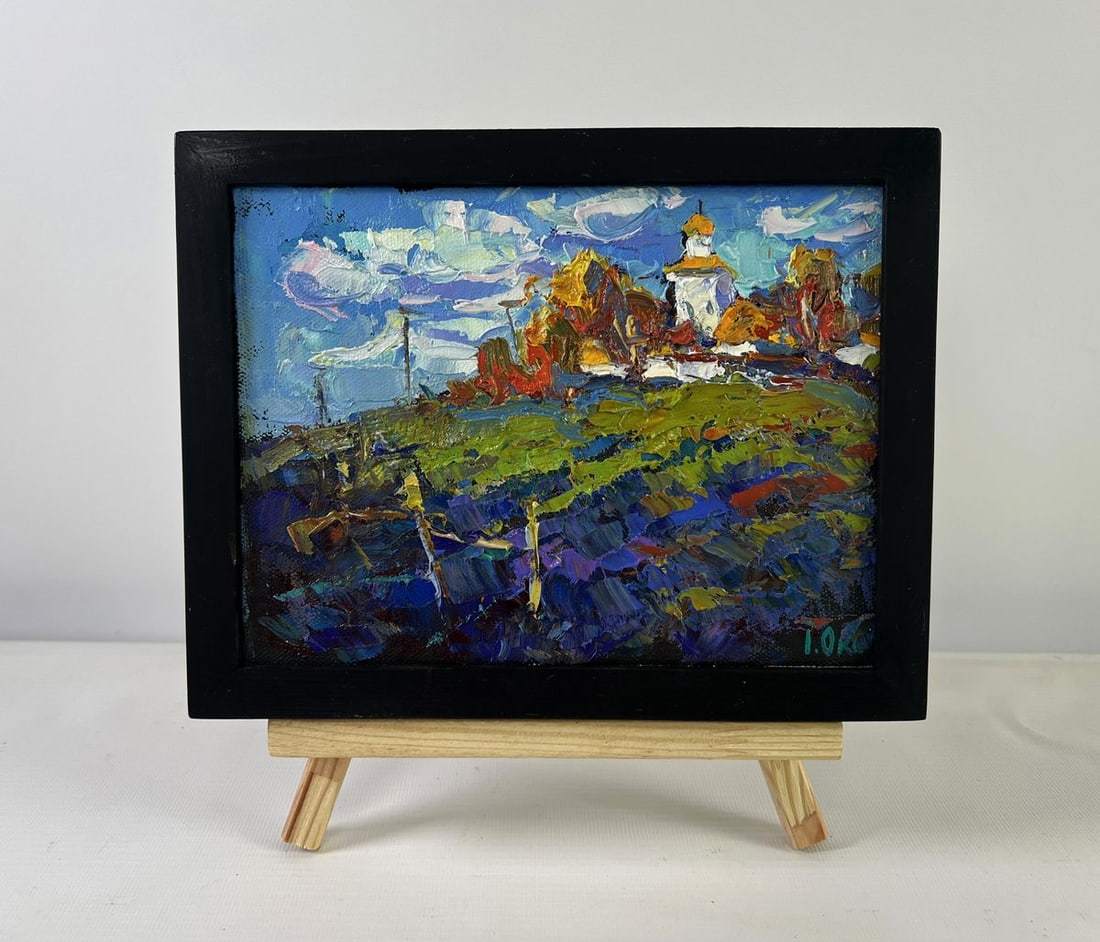 Oil painting The wind whispers between the stones Oksana Ivanyuk: Title: Oil painting The wind whispers between the stones Oksana Ivanyuk Description: AAA5380 The Oil painting on Canvas titled "The Wind Whispers Between the Stones" invites the viewer into a vivid
