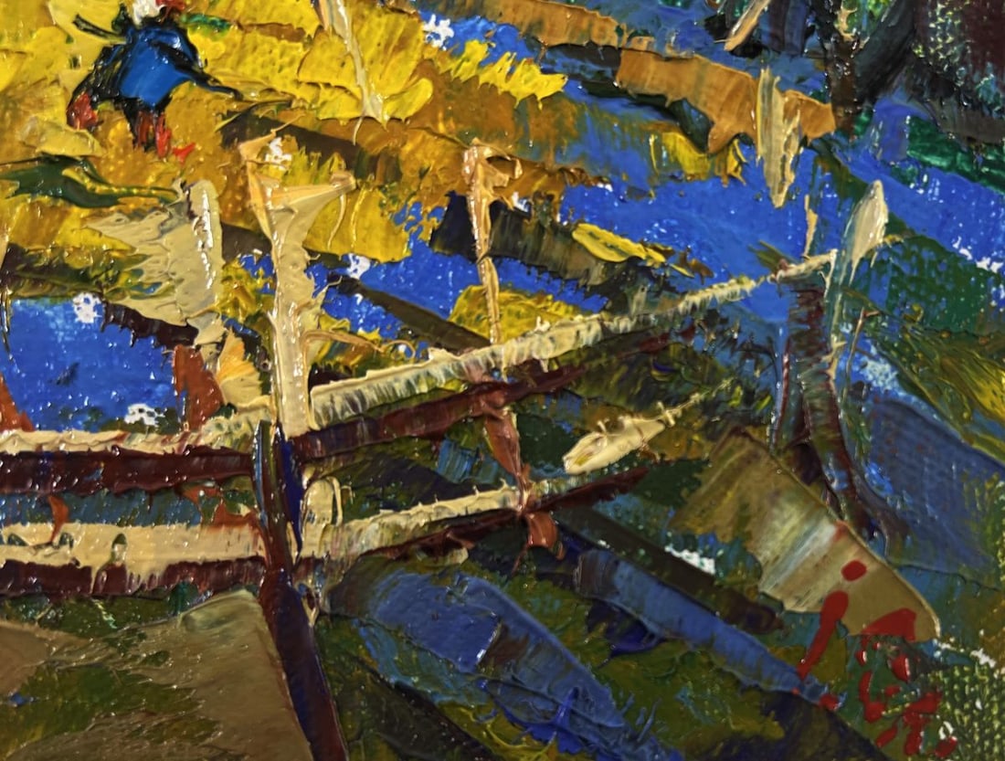 Oil painting Village evening tranquility Oleksiy Ivanyuk - 5