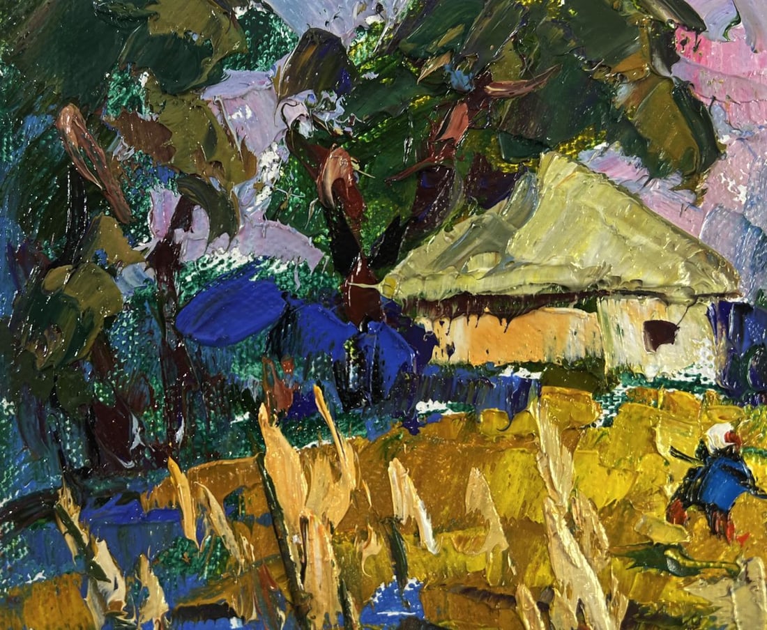 Oil painting Village evening tranquility Oleksiy Ivanyuk - 6