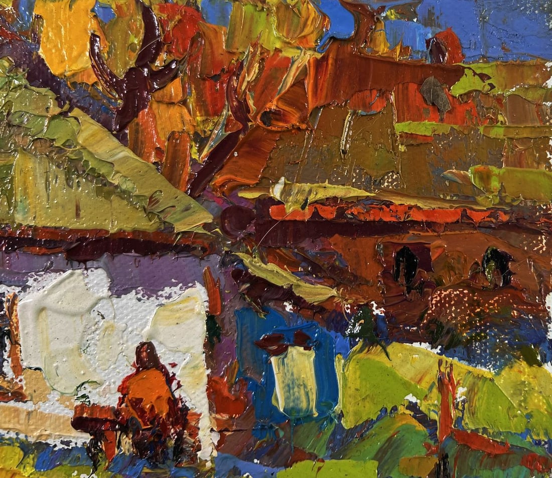 Oil painting Light dances on every blade of grass Oksana Ivanyuk - 4