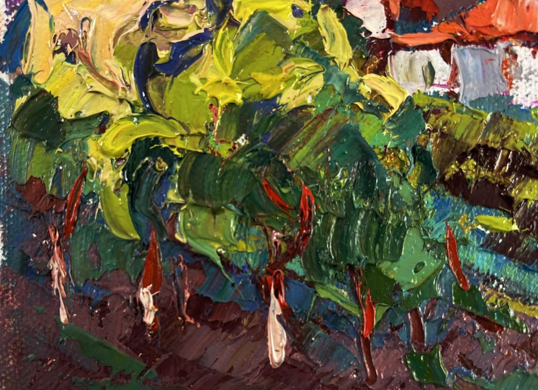 Oil painting Childhood in the aromas of grass Oksana Ivanyuk - 6