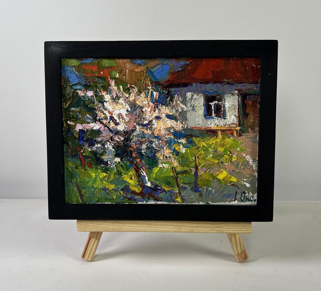 Oil painting Petals under the warm spring sun Oksana Ivanyuk: Title: Oil painting Petals under the warm spring sun Oksana Ivanyuk Description: AAA5425 The Oil painting on canvas titled "Petals under the warm spring sun" captures the tender beauty of a fleeting y